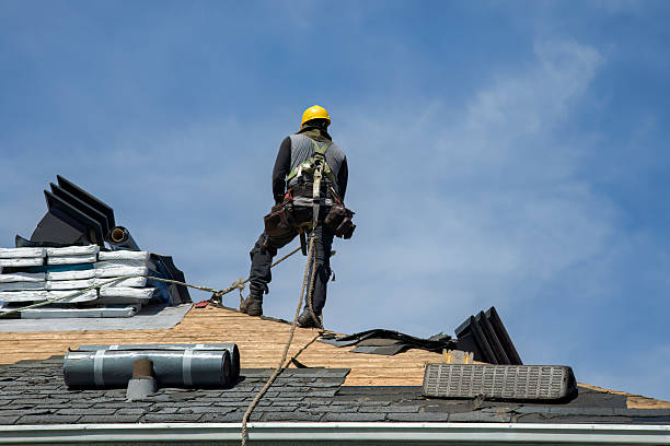 Professional Roofing technician working in Temple, NH
